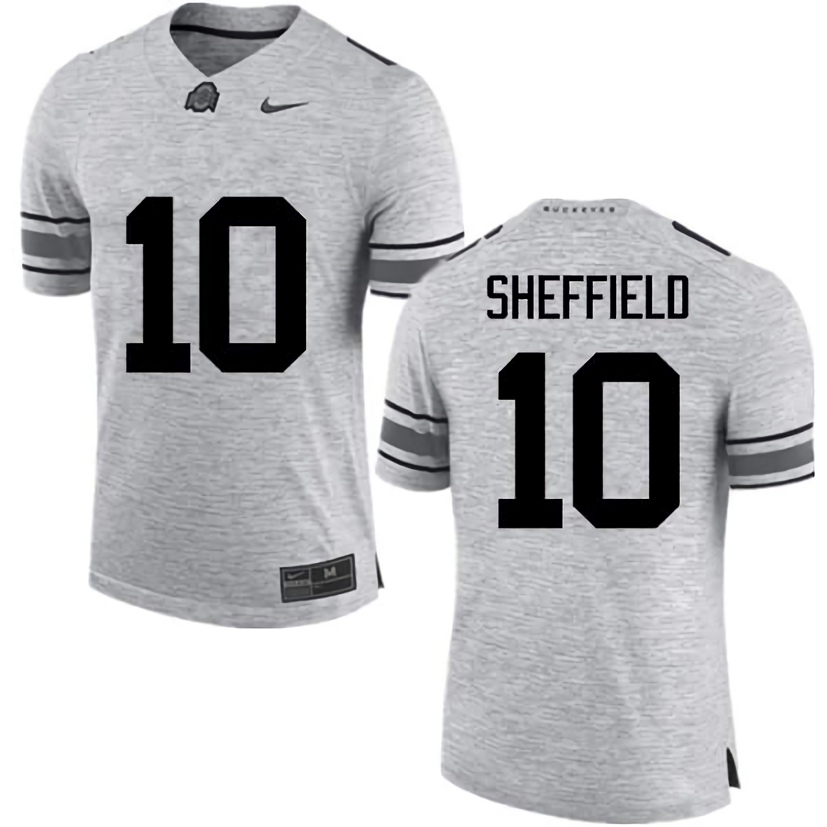 Kendall Sheffield Ohio State Buckeyes Men's NCAA #10 Nike Gray College Stitched Football Jersey JTK4856CB